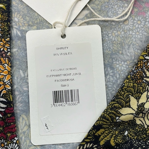 NWT La Prestic Ouiston Shirley Dress Elephant Night Multi True Wrap Sz 2 - Picture 10 of 13